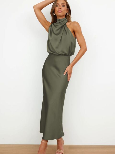 Cocktailjurk Off-Shoulder Maxi – Elegant en Verfijnd