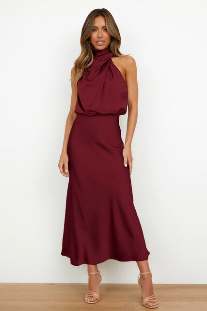 Cocktailjurk Off-Shoulder Maxi – Elegant en Verfijnd