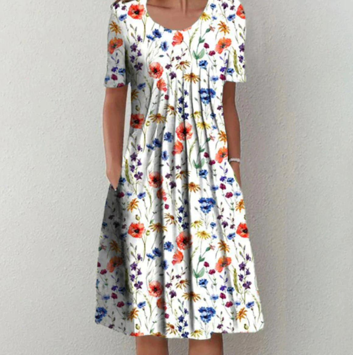 Zomerjurk voor dames met patroon | Midi 0