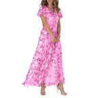 Zomerse formele bloemenjurk voor bruiloftsgasten voor dames | Maxi 5