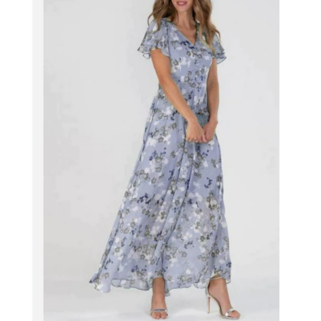 Zomerse formele bloemenjurk voor bruiloftsgasten voor dames | Maxi 7