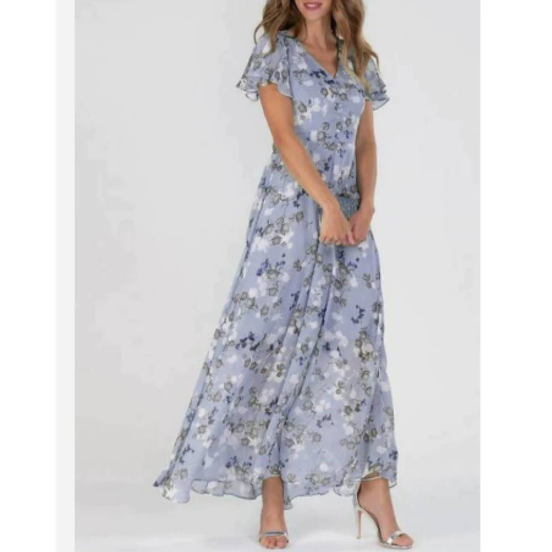 Zomerse formele bloemenjurk voor bruiloftsgasten voor dames | Maxi 7
