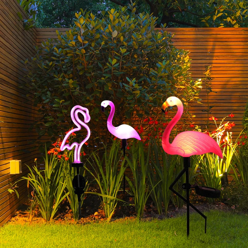 Zonne-energie Flamingo Tuinlamp - Waterdichte Solar Tuinverlichting 0
