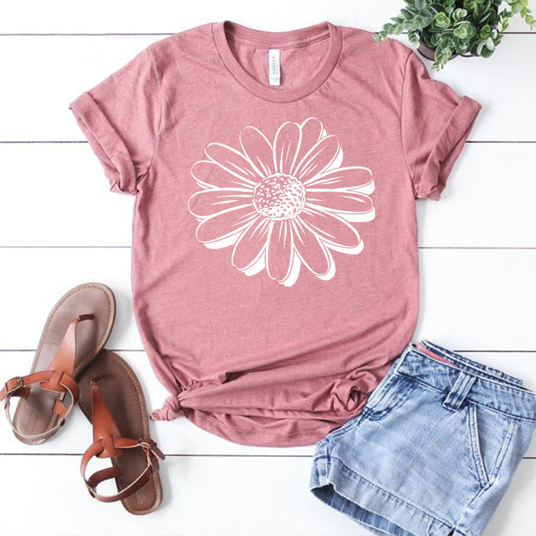 Zonnebloem Graphic T-shirt Heren - Korte Mouwen, Casual Zomerstijl 2
