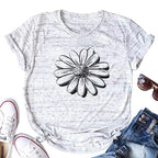 Zonnebloem Graphic T-shirt Heren - Korte Mouwen, Casual Zomerstijl 3