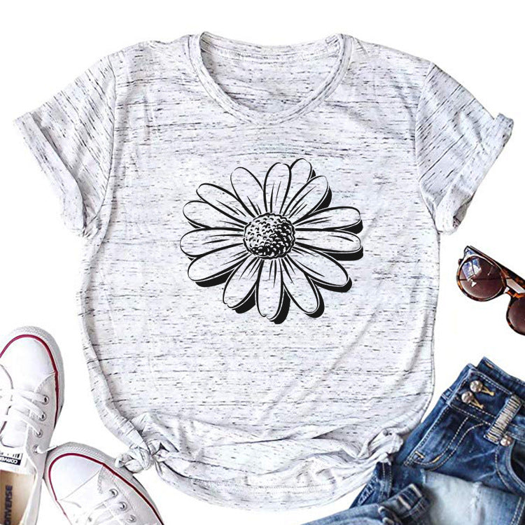 Zonnebloem Graphic T-shirt Heren - Korte Mouwen, Casual Zomerstijl 3