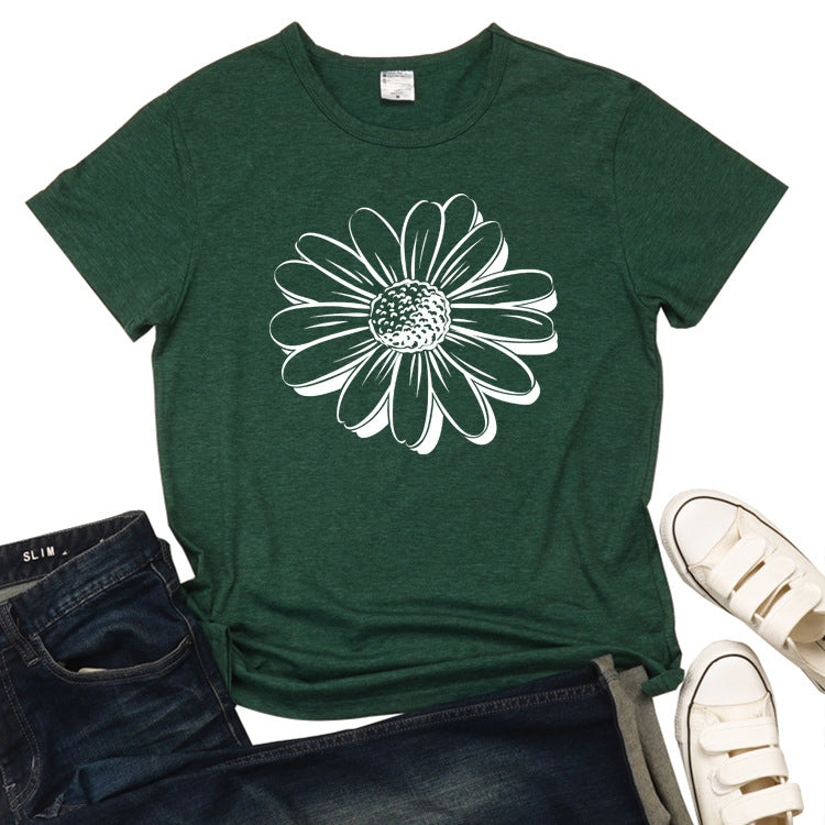 Zonnebloem Graphic T-shirt Heren - Korte Mouwen, Casual Zomerstijl 4