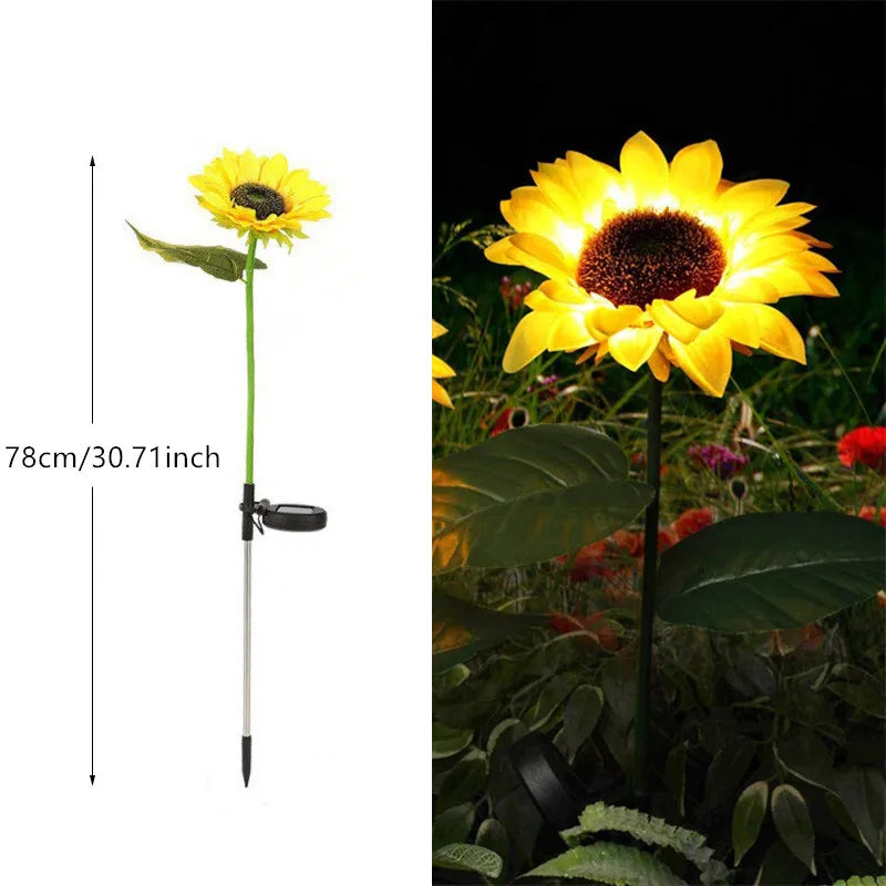 Zonnebloem Tuinlamp met Solar Aandrijving en LED Verlichting – 78 cm 7