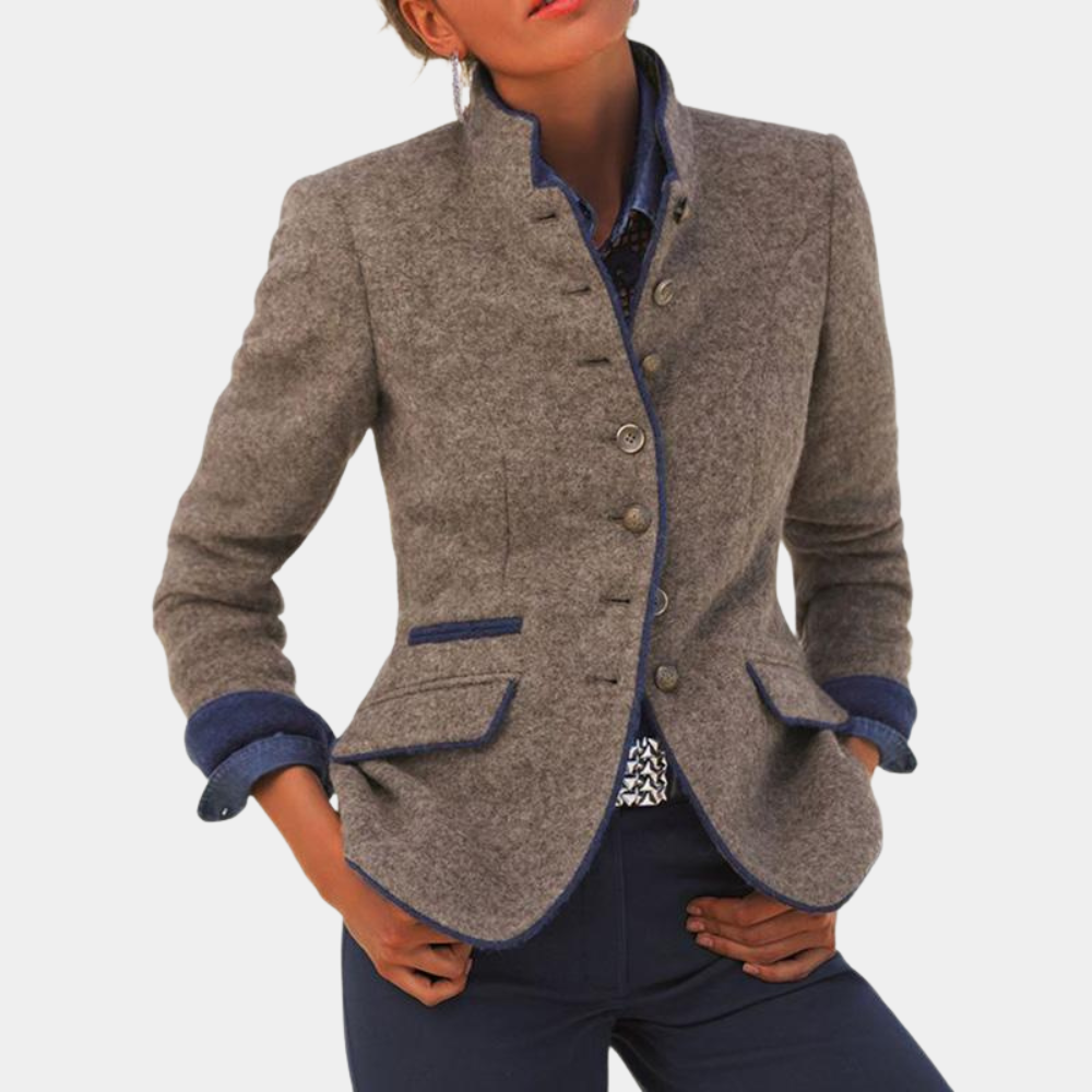 Zwarte Blazer Dames Katoen - Lange Stijlvolle Blazer 0