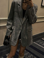 Zwarte Blazer Dames Pailletten Oversized 3