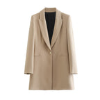 Zwarte Blazer Dames Polyester Casual voor Moderne Vrouwen 0