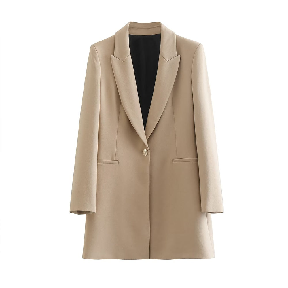 Zwarte Blazer Dames Polyester Casual voor Moderne Vrouwen 0