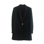 Zwarte Blazer Dames Polyester Casual voor Moderne Vrouwen 2