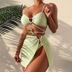 Zwarte Dames Bikini Set met Chic Top en Bijpassende Onderkant 0