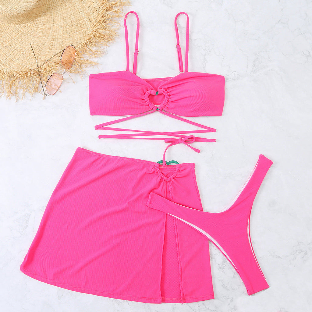 Zwarte Dames Bikini Set met Chic Top en Bijpassende Onderkant 5