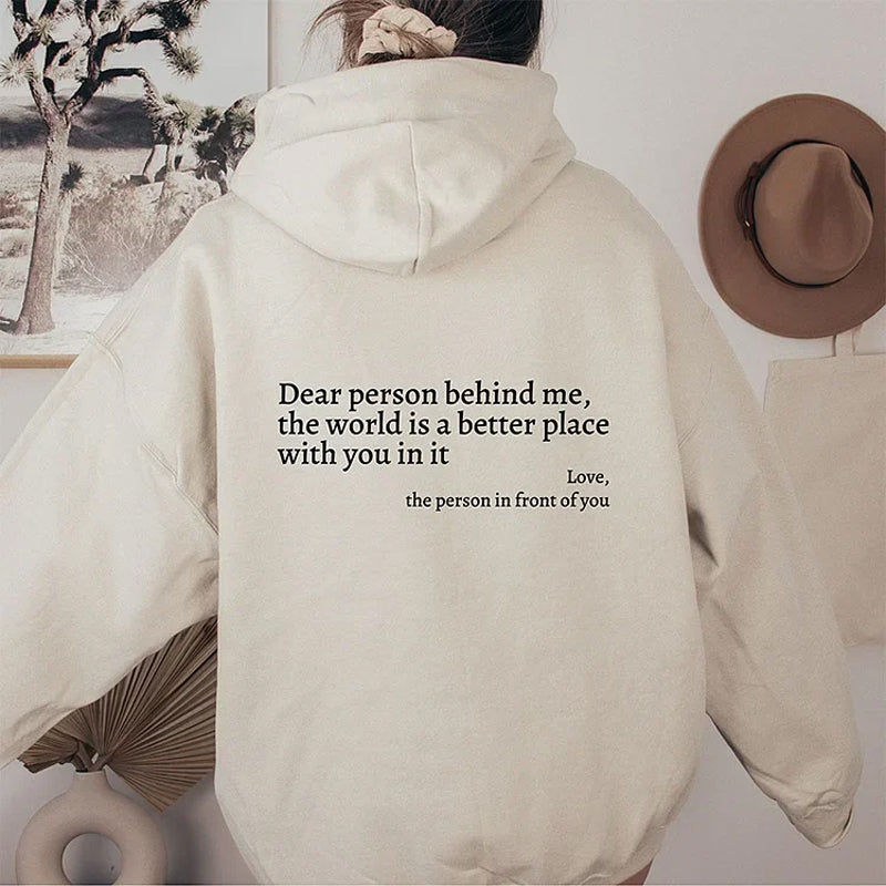 Zwarte Hoodie Dames Katoen met Statement Tekst 5