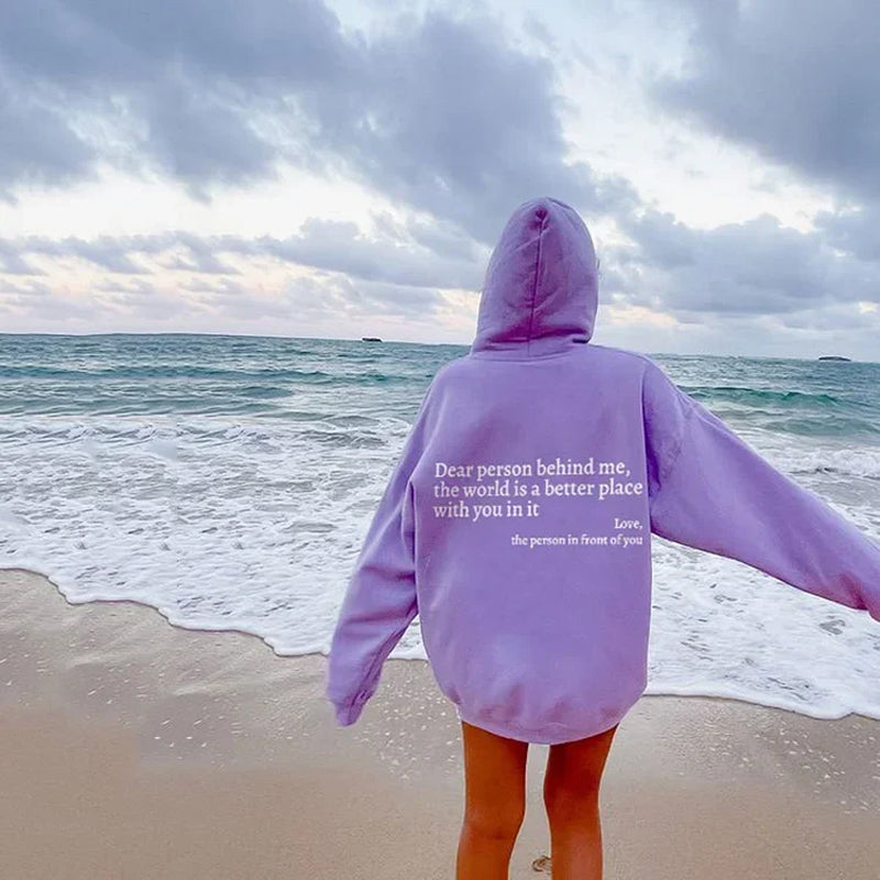 Zwarte Hoodie Dames Katoen met Statement Tekst 6