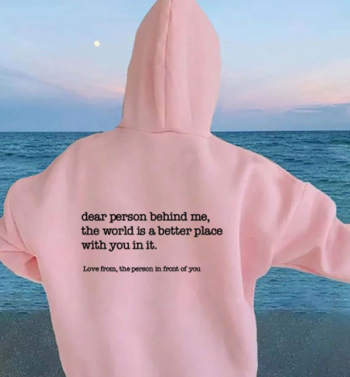 Zwarte Hoodie Dames Katoen met Statement Tekst 8