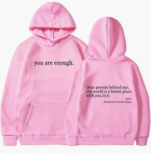 Zwarte Hoodie Dames Katoen met Statement Tekst 9