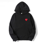 Zwarte Hoodie Dames met Hartvormig Logo – Comfortabele Katoenen Trui 0
