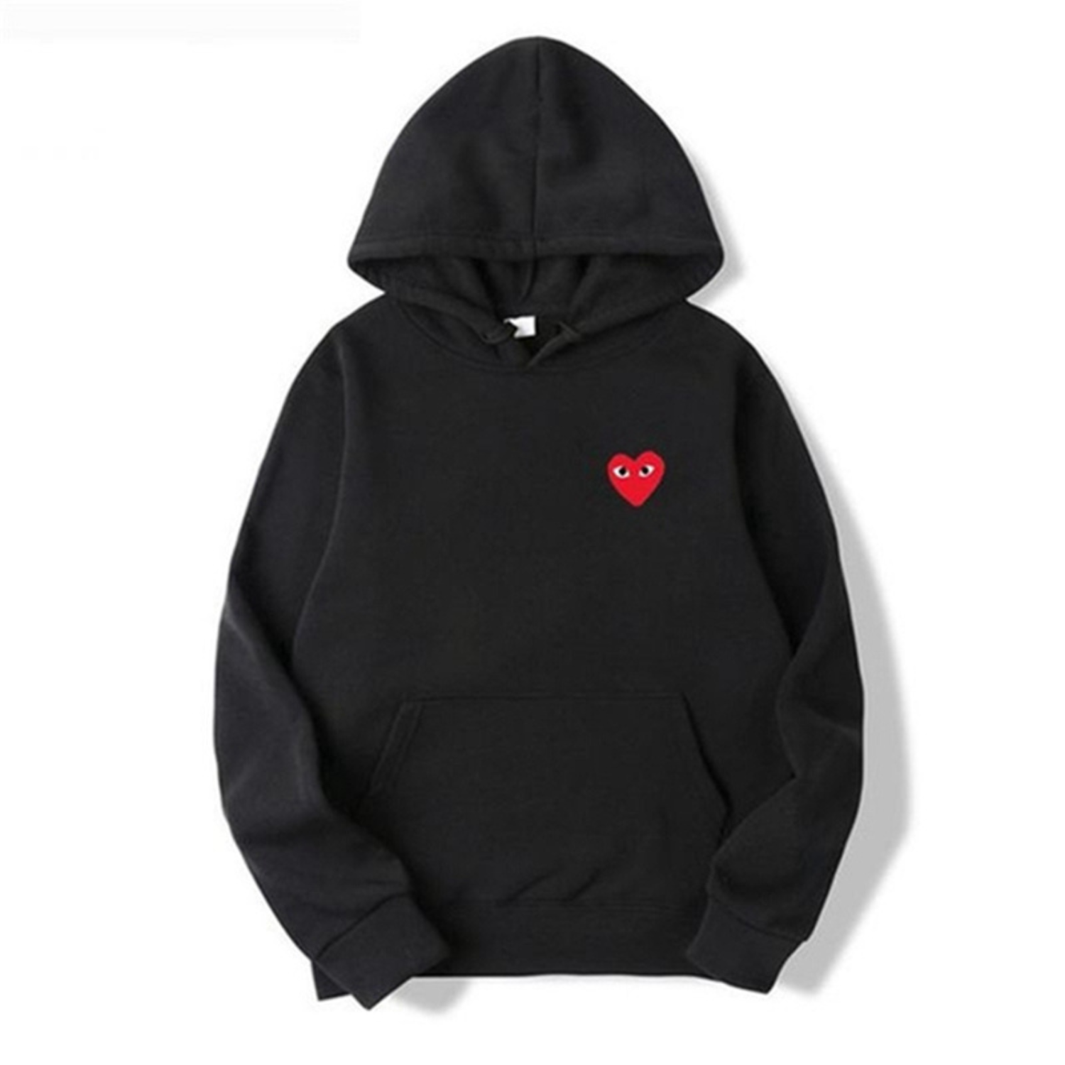 Zwarte Hoodie Dames met Hartvormig Logo – Comfortabele Katoenen Trui 0