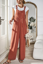 Zwarte Jumpsuit Dames Viscose Met Brede Pijpen 4
