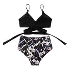Belle High Waisted Kleurrijke Damesbikini Comfortabele Zomerbikini Met Stretchmateriaal En Verstelbare Pasvorm