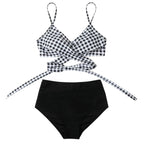 Belle High Waisted Kleurrijke Damesbikini Comfortabele Zomerbikini Met Stretchmateriaal En Verstelbare Pasvorm