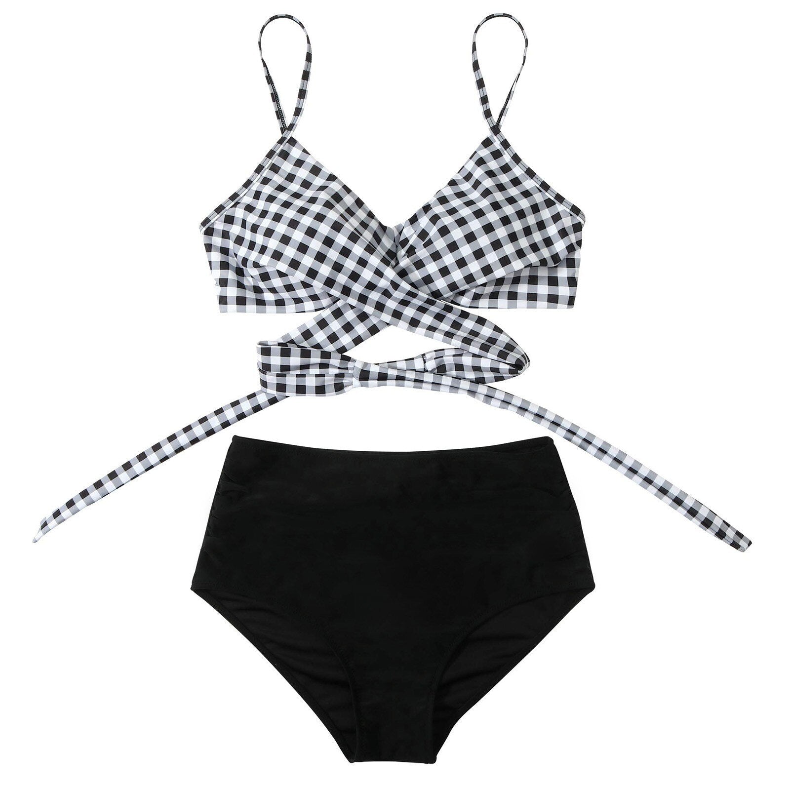 Belle High Waisted Kleurrijke Damesbikini Comfortabele Zomerbikini Met Stretchmateriaal En Verstelbare Pasvorm