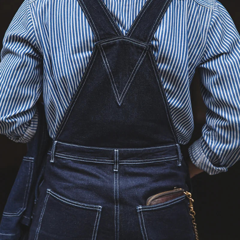 Heren Vintage-Inspiratie Indigo Denim Overalls