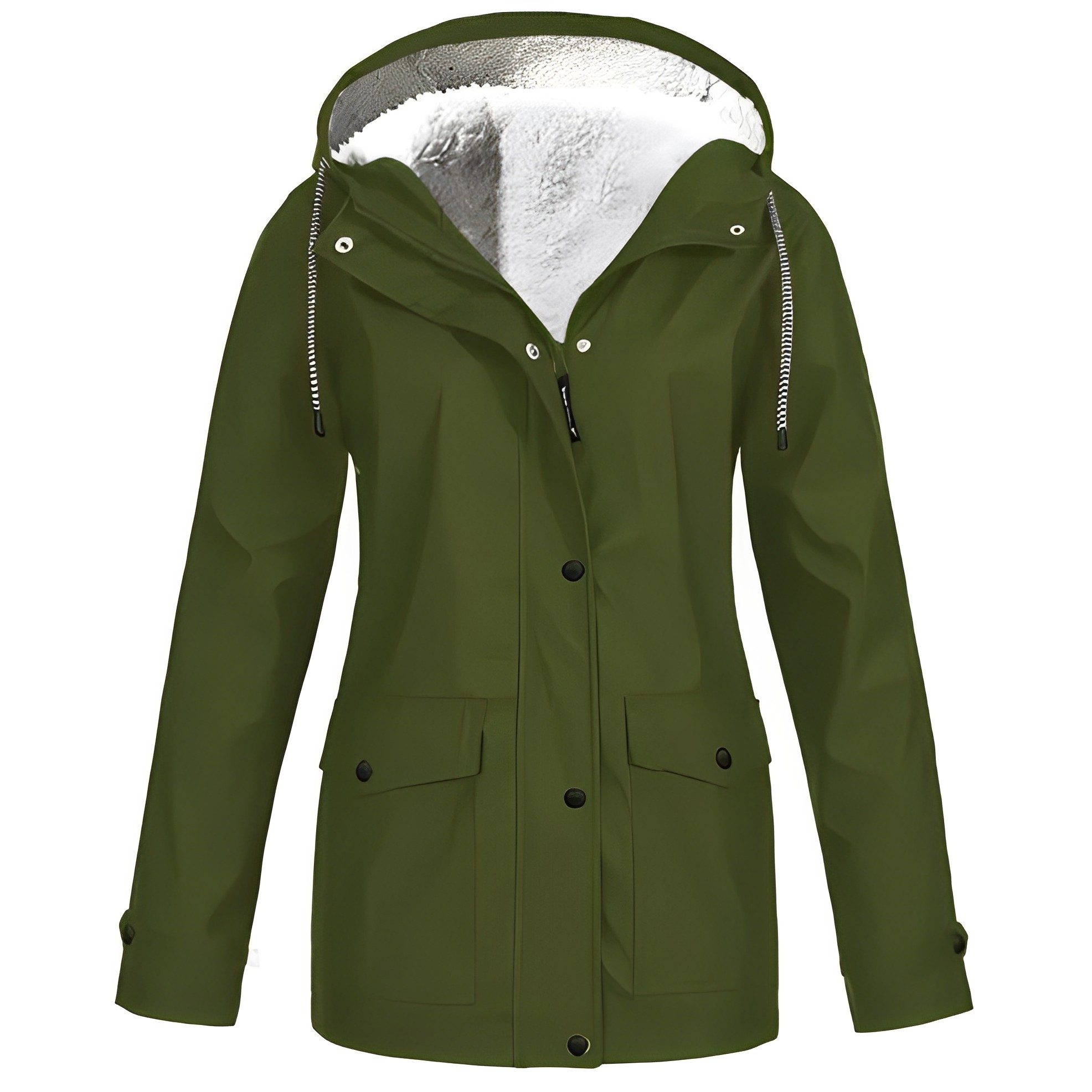 Regenjas Polyester Met Fleecevoering Voor Winterregen