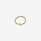 Elegante leren kettingarmband met 18K gouden plating voor stijlvolle aantrekkingskracht