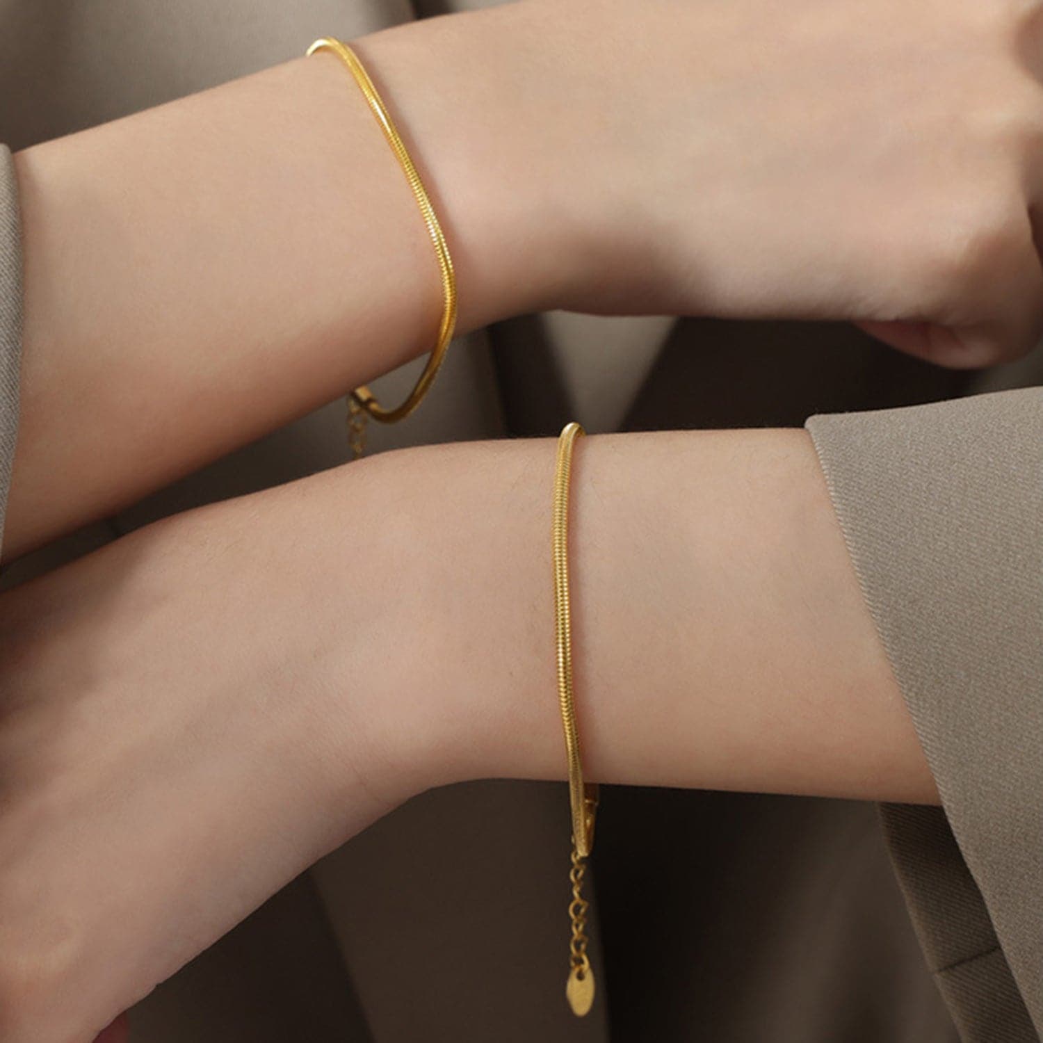 Elegante 18K vergulde minimalistische armband voor dagelijks gebruik