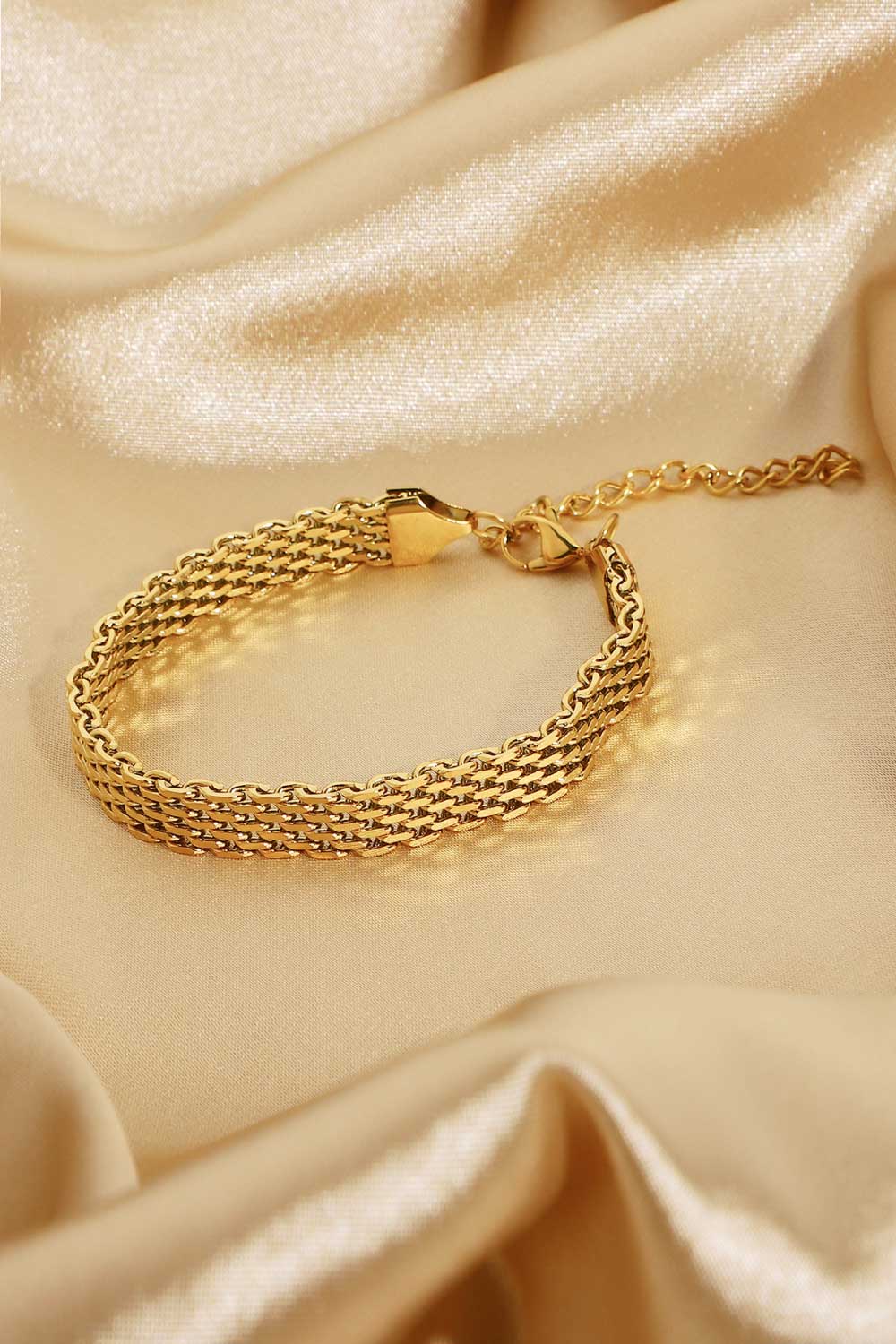 Elegante 18K vergulde statement kettingarmband