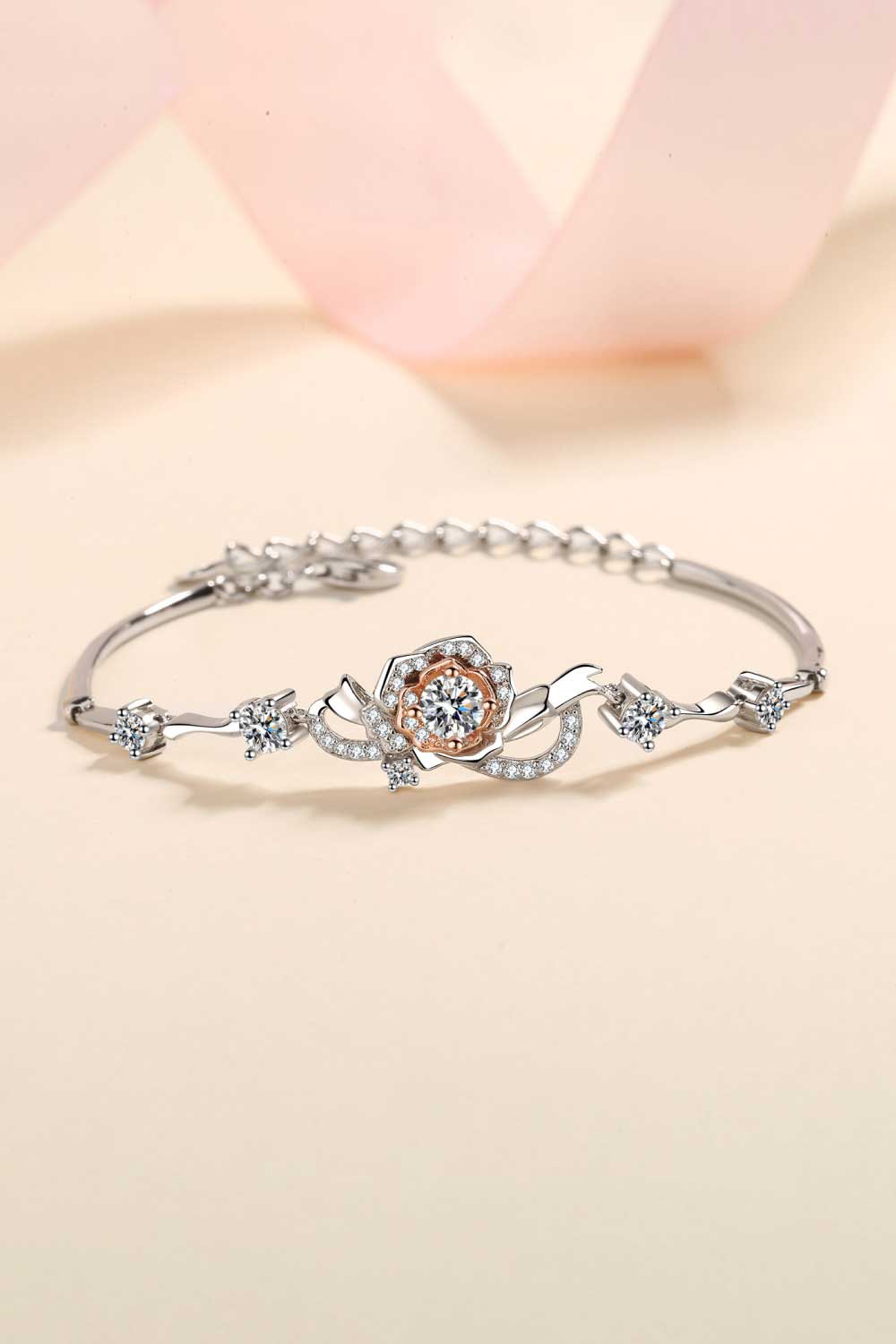 Elegante 1.4 Karaat Moissaniet Armband in 925 Sterling Zilver