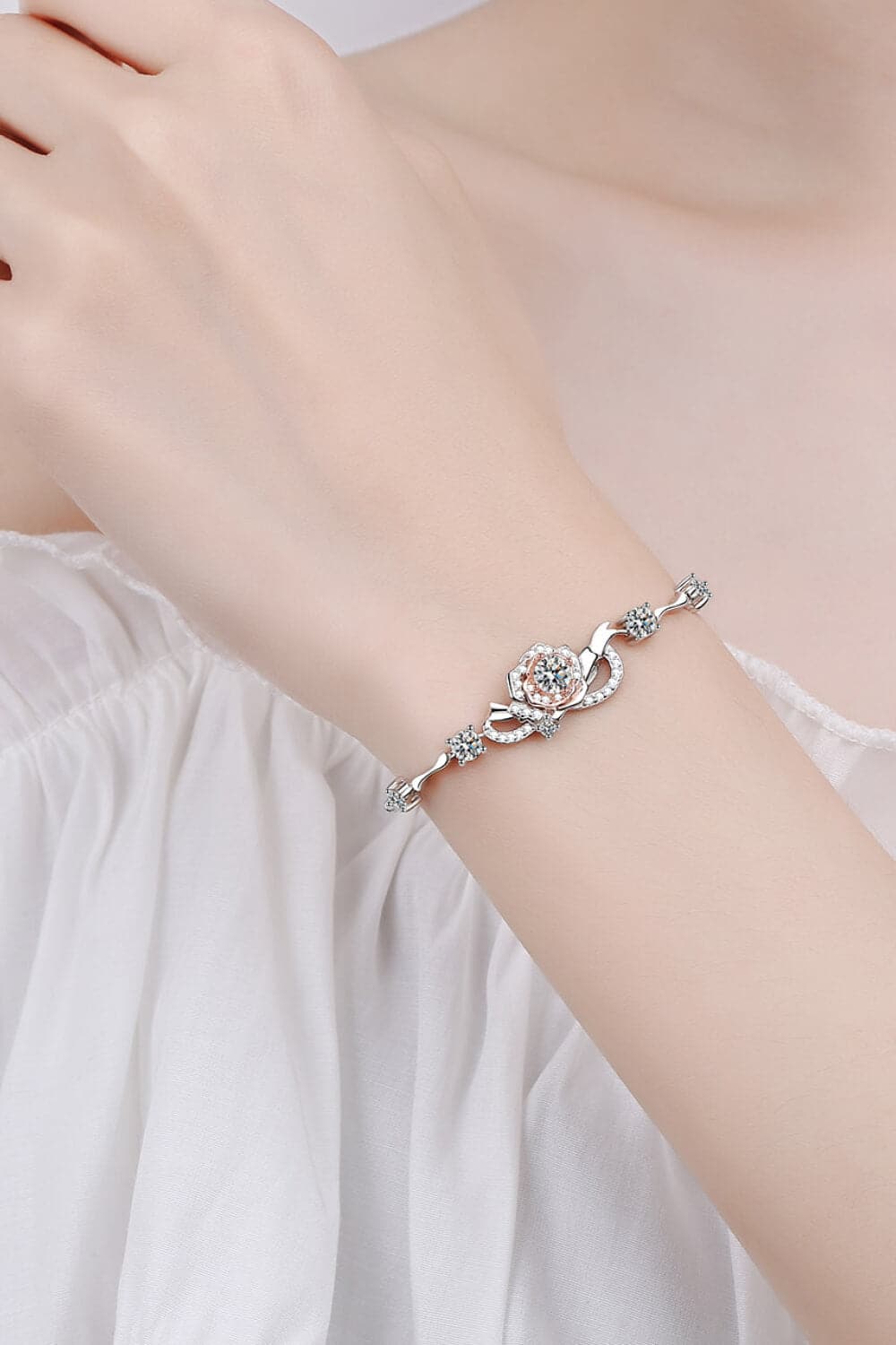 Elegante 1.4 Karaat Moissaniet Armband in 925 Sterling Zilver