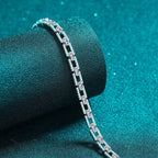 Elegante 3,2 karaat moissaniet armband in 925 sterling zilver