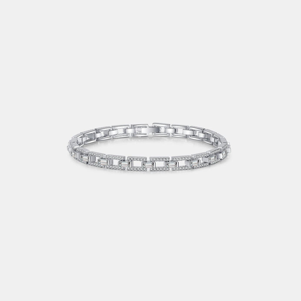 Elegante 3,2 karaat moissaniet armband in 925 sterling zilver