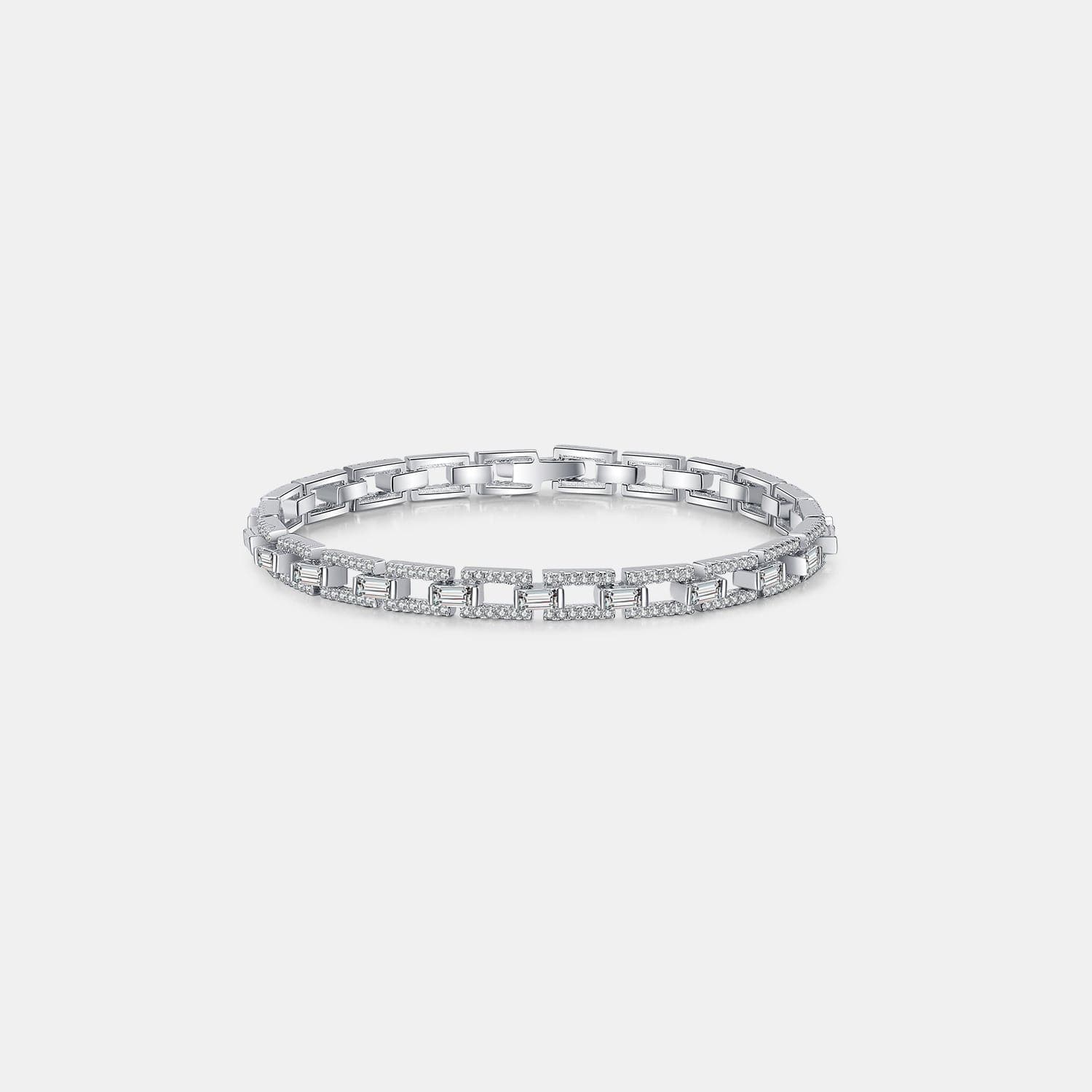Elegante 3,2 karaat moissaniet armband in 925 sterling zilver