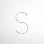 Elegante 925 sterling zilveren armband met zircon inleg