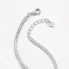 Elegante 925 sterling zilveren armband met zircon inleg