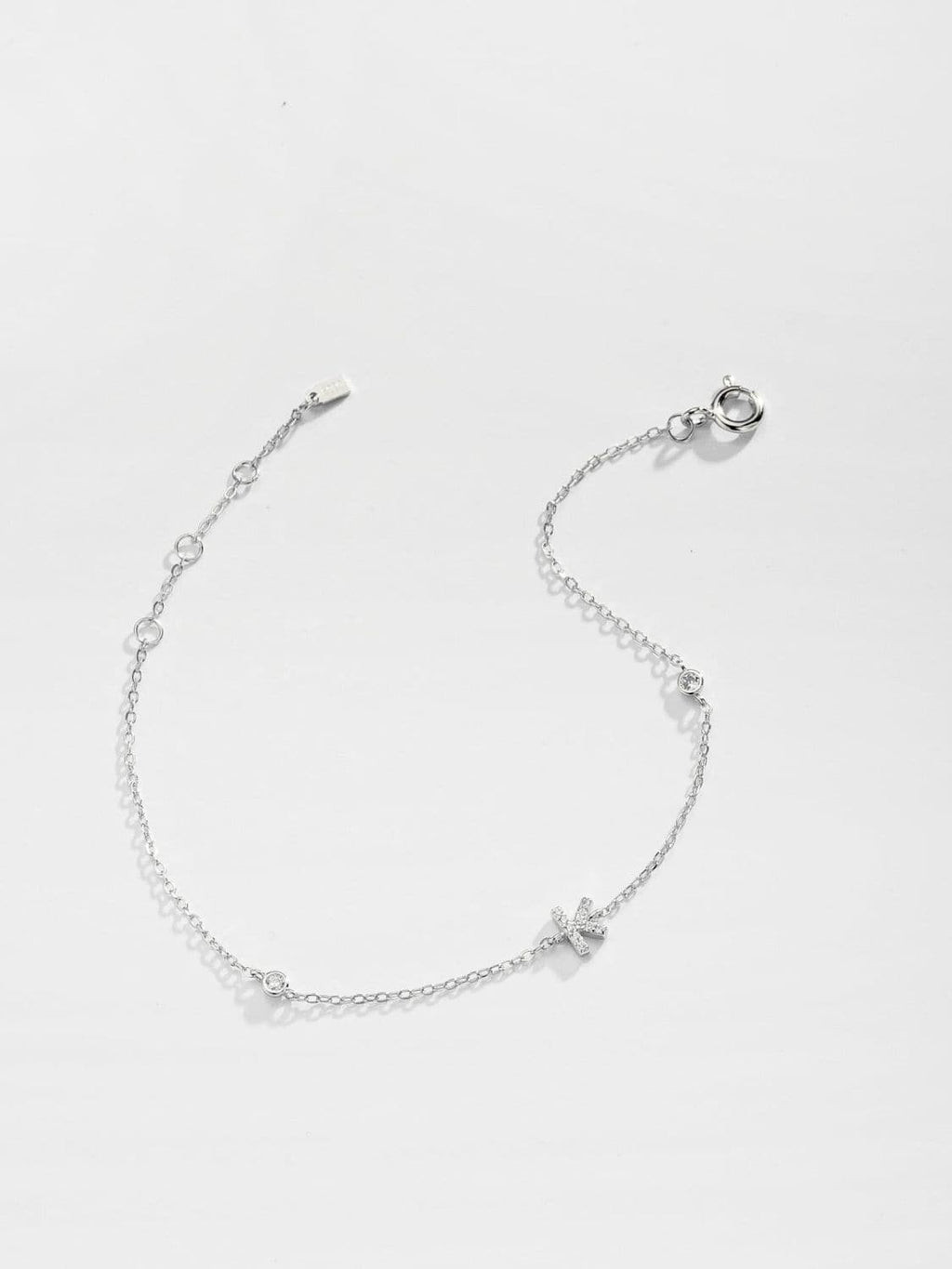Elegante G tot K zirconia armband in 925 sterling zilver