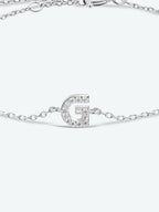 Elegante G tot K zirconia armband in 925 sterling zilver