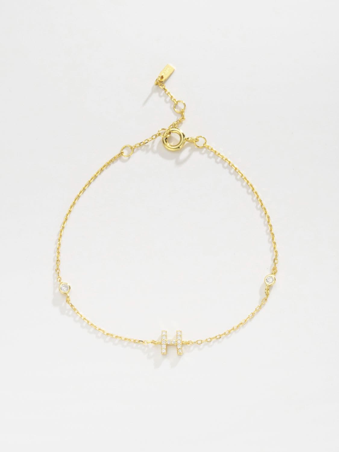 Elegante G tot K zirconia armband in 925 sterling zilver