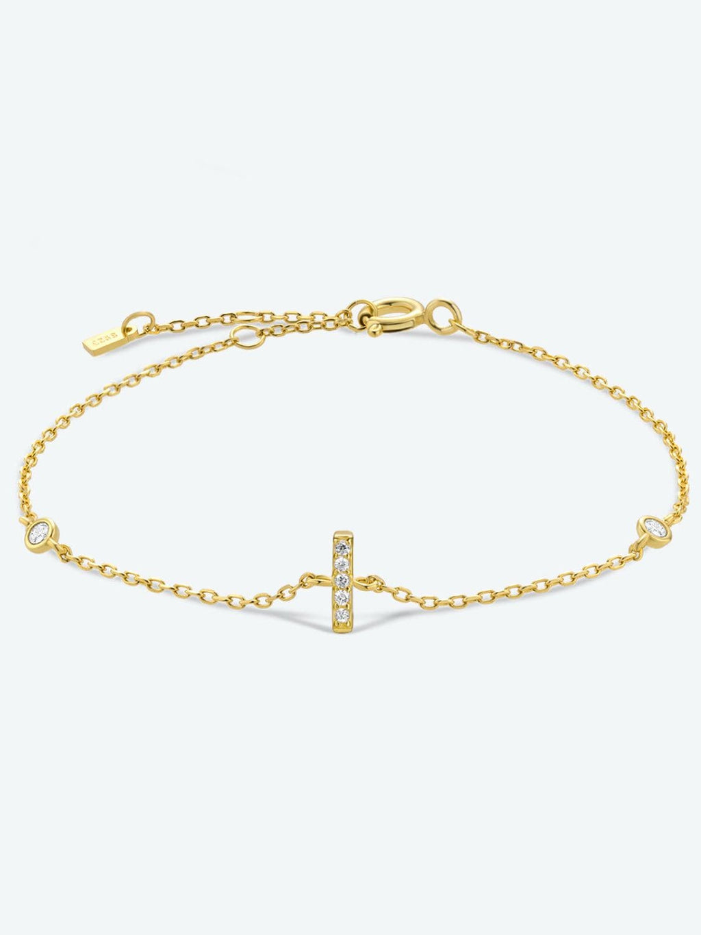 Elegante G tot K zirconia armband in 925 sterling zilver