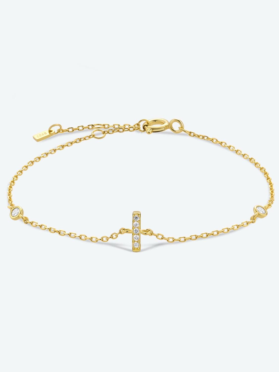 Elegante G tot K zirconia armband in 925 sterling zilver
