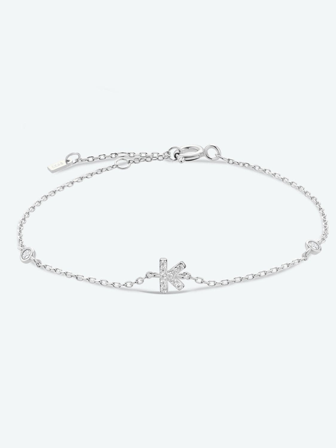 Elegante G tot K zirconia armband in 925 sterling zilver