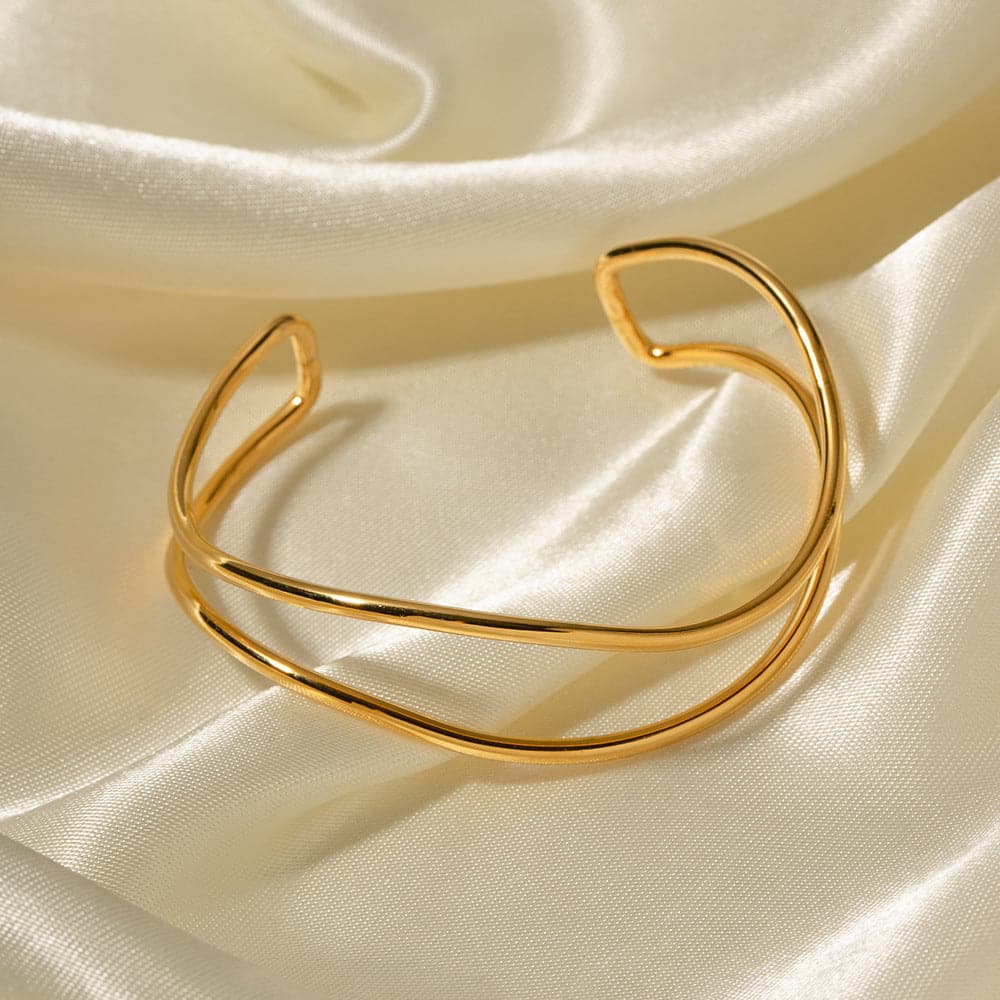Elegante vergulde roestvrijstalen armband