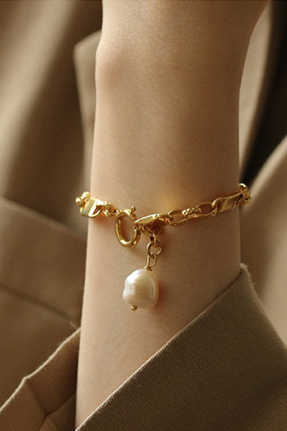 Elegante Schakelarmband met Parel voor Vrouwen
