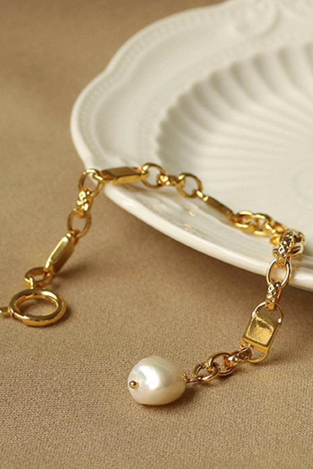 Elegante Schakelarmband met Parel voor Vrouwen